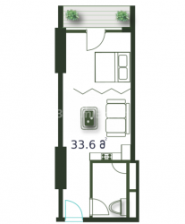 Квартира 33.6 м² - Шерифа Химшиашвили, Батуми, Грузия