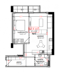 Строящийся объект 62.5 м² - Леха и Марии Качинских, Батуми, Грузия